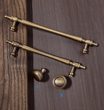 Load image into Gallery viewer, Antique Bronze Luxury Wardrobe Handles, French Retro New Chinese Brass Small Pulls for Cabinet, Shoe Cabinet & Drawers