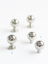 Load image into Gallery viewer, Titanium Silver Spherical Cabinet Knob, Recessed Minimalist French Decor Single‑Hole Metal Drawer Pull