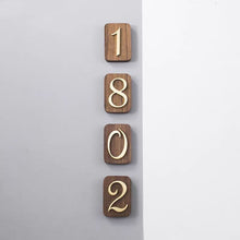 Load image into Gallery viewer, Vintage Nordic Brass Number & Letter Signage, Hotel Room Door Numbers and Inlaid Cement Floor Brass Letters