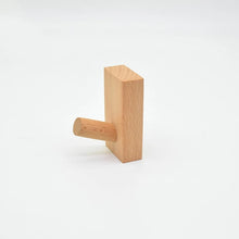 Load image into Gallery viewer, Modern Natural Beech black walnut Wood Wall Hook | Coat Hanger Organizer