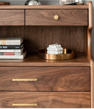 Load image into Gallery viewer, 3.78", 5", 6.3" & 7.55" Brushed Brass, Black & Coffee Bronze Cabinet Knobs | Drawer Pulls for Dresser, Kitchen, Wardrobe & Cupboard Handles