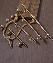 Load image into Gallery viewer, Mid‑Century Brass Drawer Pulls, French Retro High‑End Pendant Ball Handles for Kitchen Cabinet & Wardrobe