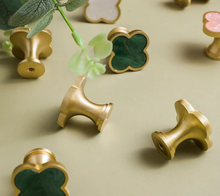 Load image into Gallery viewer, Nordic Simple Brass & Resin Cabinet Knobs | Shell Design Drawer & Door Knobs
