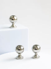 Load image into Gallery viewer, Titanium Silver Spherical Cabinet Knob, Recessed Minimalist French Decor Single‑Hole Metal Drawer Pull