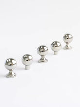 Load image into Gallery viewer, Titanium Silver Spherical Cabinet Knob, Recessed Minimalist French Decor Single‑Hole Metal Drawer Pull