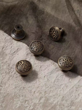Load image into Gallery viewer, Mid-Century Antique Bronze Round Ball Brass Knobs, Single Hole Retro Small Handles for Cabinets, Drawers and Wardrobes
