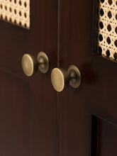 Load image into Gallery viewer, French Vintage Brass Round Cabinet Knob, Rust‑Resistant Brushed Aged Single‑Hole Drawer Pull