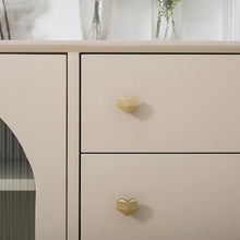 Load image into Gallery viewer, Gold Heart Brass Cabinet Knobs, Nordic Light Luxury Unique Small Handles for Dressers and Wardrobes