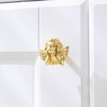 Load image into Gallery viewer, Gold Solid Brass Angel Cabinet Knobs, Nordic Luxury Mini Handles for Drawers, Wine & Shoe Cabinets