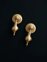 Load image into Gallery viewer, French Minimalist Gold Brass Pendant Pull Handles, Luxury European Hardware for Wardrobes, Shoe Cabinets and Drawers