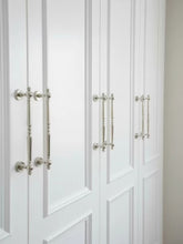 Load image into Gallery viewer, Vintage French Brass Cabinet Pulls, Titanium Silver Premium Long Handles for Cupboards, Drawers & Wardrobes