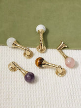 Load image into Gallery viewer, Bright Gold Brass Crystal Pendant Pulls, French Modern Luxury Handles for Drawers, Bookcases, Shoe Cabinets & Wardrobes