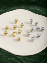 Load image into Gallery viewer, Mid-Century Gold Silver Brass Mini Knobs, Small Handles for Gift Boxes, Desktop Storage & Tea Cabinets