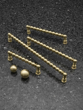 Load image into Gallery viewer, Antique Bronze Pearl Detail Drawer Pulls 96mm - Vintage Handles for Kitchen & Dresser