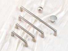 Load image into Gallery viewer, Modern Brushed Nickel Ball Knobs & Simple Drawer Pulls | Cabinet Hardware for Kitchen, Dresser & Wardrobe