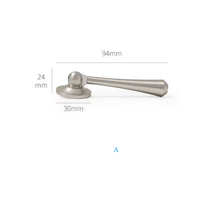 Load image into Gallery viewer, French Matte Brushed Nickel Brass Drawer Pulls, Light Luxury Modern Minimalist Mid‑Century Handles for Shoe Cabinet and Wardrobe Doors