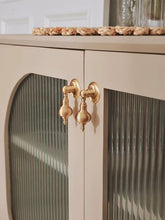 Load image into Gallery viewer, French Minimalist Gold Brass Pendant Pull Handles, Luxury European Hardware for Wardrobes, Shoe Cabinets and Drawers