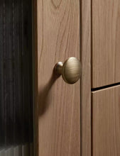 Load image into Gallery viewer, Single Hole Solid Brass Knobs, French Vintage Aged Bronze Minimalist Cabinet Handles for Kitchen Wardrobe Shoe Cabinet