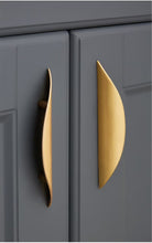 Load image into Gallery viewer, 1.25", 2.5", 3.75" (32mm, 64mm, 96mm) Gold Modern Drawer Pulls | Dresser, Kitchen Cabinet & Cupboard Handles | Door Pulls
