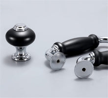 Load image into Gallery viewer, 3.78", 5.0" Modern Black Chrome Kitchen Pulls | Cabinet Handles, Drawer & Dresser Knobs | Kitchen Door Pulls