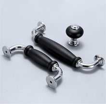 Load image into Gallery viewer, 3.78", 5.0" Modern Black Chrome Kitchen Pulls | Cabinet Handles, Drawer & Dresser Knobs | Kitchen Door Pulls