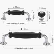 Load image into Gallery viewer, 3.78", 5.0" Modern Black Chrome Kitchen Pulls | Cabinet Handles, Drawer & Dresser Knobs | Kitchen Door Pulls