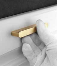 Load image into Gallery viewer, 2.5", 3.75", 5", 6.3", 7.55", 10.0" & 12.6" Black & Brushed Brass Drawer Pulls | Modern Cabinet, Cupboard & Wardrobe Closet Handles & Knobs