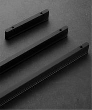 Load image into Gallery viewer, 2.5", 3.75", 5", 6.3", 7.55", 10.0" & 12.6" Black & Brushed Brass Drawer Pulls | Modern Cabinet, Cupboard & Wardrobe Closet Handles & Knobs