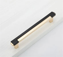 Load image into Gallery viewer, 3.78", 5", 7.55" Black, Chrome & Gold Modern Cabinet Pulls | Dresser & Drawer Knobs, Kitchen Handles & Hardware