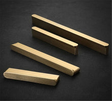 Load image into Gallery viewer, 2.5", 3.75", 5", 6.3", 7.55", 10.0" & 12.6" Black & Brushed Brass Drawer Pulls | Modern Cabinet, Cupboard & Wardrobe Closet Handles & Knobs