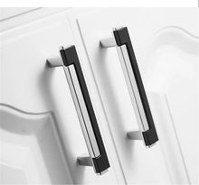 Load image into Gallery viewer, 3.78", 5", 7.55" Black, Chrome & Gold Modern Cabinet Pulls | Dresser & Drawer Knobs, Kitchen Handles & Hardware