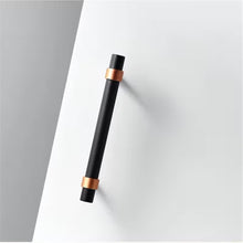 Load image into Gallery viewer, Black Copper Modern Cabinet Pulls & Knobs | Kitchen Door & Dresser Handles, Unique Black Cabinet Hardware