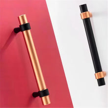 Load image into Gallery viewer, Black Copper Modern Cabinet Pulls & Knobs | Kitchen Door & Dresser Handles, Unique Black Cabinet Hardware