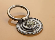 Load image into Gallery viewer, Vintage Style Antique Bronze & Copper Drawer Knobs | Ring Drop Handles for Kitchen, Dresser & Cabinet Furniture Pulls
