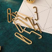 Load image into Gallery viewer, Solid Brass Modern Gold House Numbers & Letters | Metal Address Numbers for Mailbox, Room & Symbols | House Address Hardware