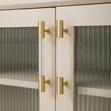 Load image into Gallery viewer, Double Hole Long Acrylic Brass Pull Handles, Light Luxury Hardware for Cabinets, Wardrobes and Drawers

