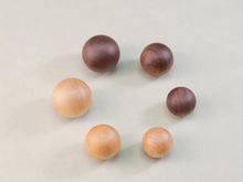 Load image into Gallery viewer, Wood Knobs Handles Ball Knobs Drawer Pulls Cabinet Pull Knob Wardrobe Black Walnut Beech Kitchen Cabinet Door Handles Knobs Simple Hardware
