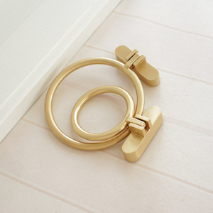 1.25" Black Brass Drop Ring Round Knobs, Pulls & Handles | Cabinet, Door, Drawer & Dresser Hardware