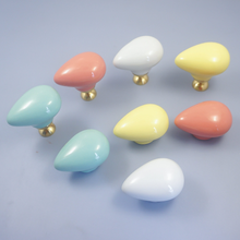 Load image into Gallery viewer, Raindrop Ceramic Knobs | Colorful Drawer &amp; Cabinet Pulls, Dresser &amp; Kitchen Cupboard Handles, Furniture Hardware
