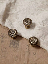Load image into Gallery viewer, French Mid Century Antique Bronze Brass Knobs, European Retro Small Handles for Wardrobes, Drawers and Kitchen Cabinets
