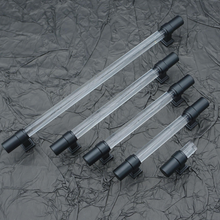 Load image into Gallery viewer, Brushed Nickel Kitchen Handles | Clear Acrylic &amp; Black Wardrobe Pulls, Cabinet &amp; Drawer Knobs, Hardware
