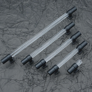 Brushed Nickel Kitchen Handles | Clear Acrylic & Black Wardrobe Pulls, Cabinet & Drawer Knobs, Hardware