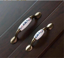 Load image into Gallery viewer, American Rural Vintage Ceramic &amp; Antique Brass Knobs &amp; Pulls | Cabinet, Drawer, Dresser, Kitchen &amp; Closet Hardware
