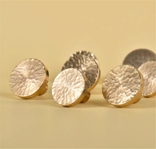 Load image into Gallery viewer, Hammered Modern Brass Knobs &amp; Pulls | Simple Cabinet &amp; Drawer Handles, Kitchen Door Hardware

