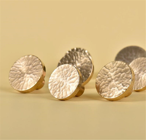 Hammered Modern Brass Knobs & Pulls | Simple Cabinet & Drawer Handles, Kitchen Door Hardware