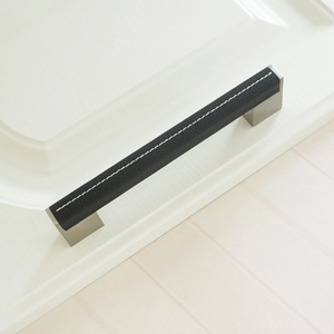 3.78"-10" Black Leather & Dark Brown Handles, Pulls & Knobs | Cabinet, Drawer & Cupboard Hardware