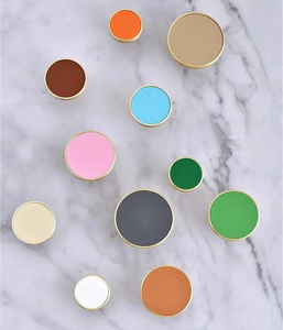 3.78"-5" Colorful Leather & Brass Knobs, Pulls & Handles (Black, Green, Blue, Pink) | Drawer, Cabinet & Kitchen Hardware