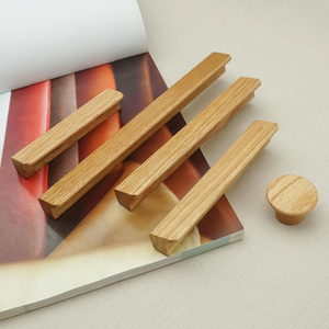 Minimalist Natural Oak & Walnut Wood Round Knobs & Pulls | Cabinet, Dresser, Kitchen, Closet & Drawer Hardware