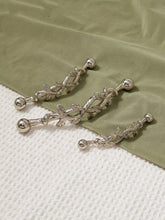 Load image into Gallery viewer, Mid-Century Titanium Silver Brass Vine Drawer Pulls, Creative Handles for Kids Room, Kitchen, Shoe Cabinets and Wardrobes
