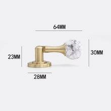 Load image into Gallery viewer, Original French Luxury Brass Crystal Pendant Drawer Pull, Unique Pink White Knob for Cabinet and Wardrobe Doors
